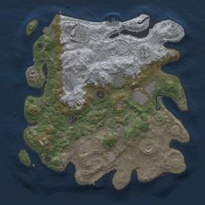 Thumbnail Rust Map: Procedural Map, Size: 3650, Seed: 64544054, 17 Monuments