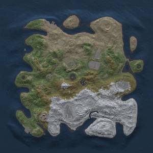 Thumbnail Rust Map: Procedural Map, Size: 3500, Seed: 2121136478, 14 Monuments