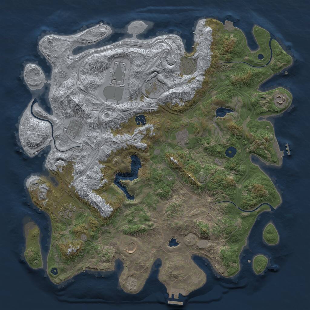 Rust Map: Procedural Map, Size: 4250, Seed: 65987963, 16 Monuments
