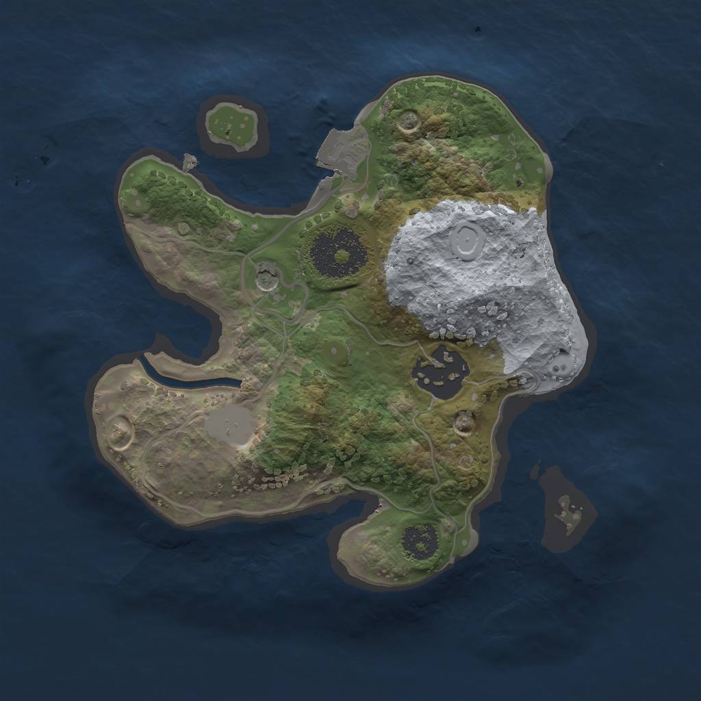 Rust Map: Procedural Map, Size: 2000, Seed: 796571855, 5 Monuments