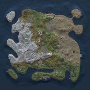 Thumbnail Rust Map: Procedural Map, Size: 3500, Seed: 1271015806, 16 Monuments