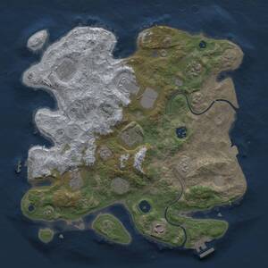 Thumbnail Rust Map: Procedural Map, Size: 3500, Seed: 1231241, 15 Monuments