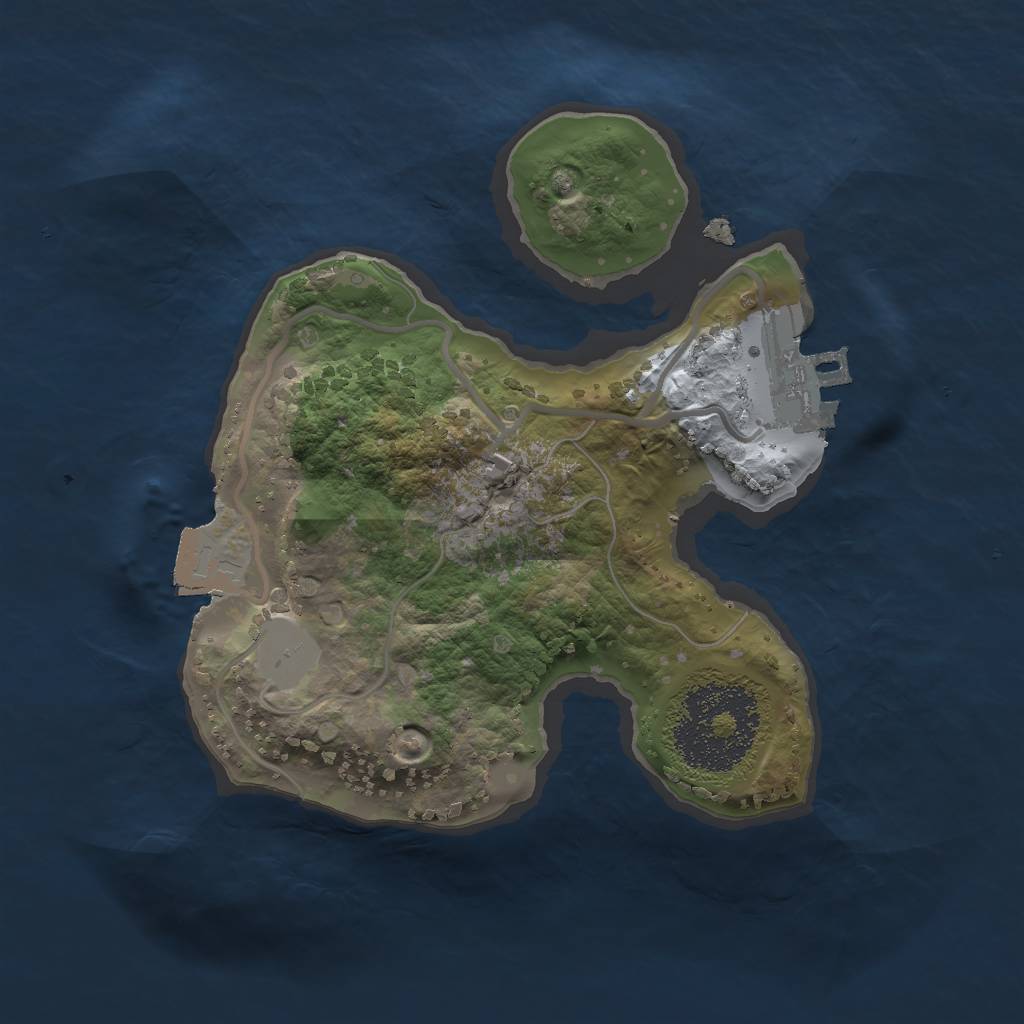 Rust Map: Procedural Map, Size: 1750, Seed: 1329689585, 4 Monuments