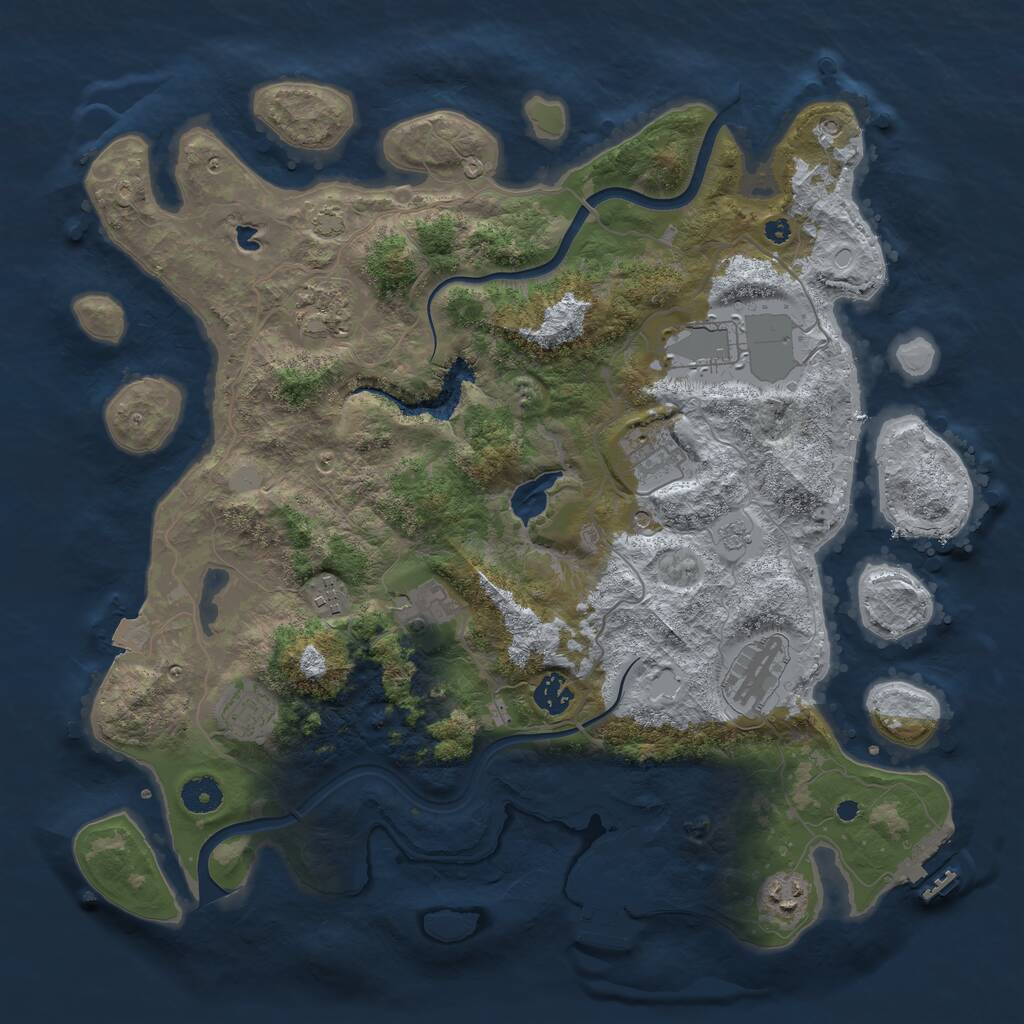 Rust Map: Procedural Map, Size: 4000, Seed: 137659641, 15 Monuments
