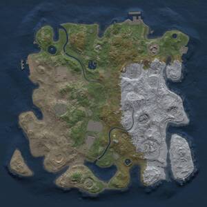 Thumbnail Rust Map: Procedural Map, Size: 3500, Seed: 427755774, 14 Monuments