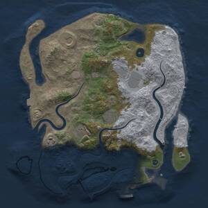 Thumbnail Rust Map: Procedural Map, Size: 3500, Seed: 1293258284, 11 Monuments