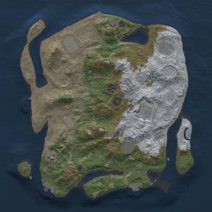 Thumbnail Rust Map: Procedural Map, Size: 3500, Seed: 1293258284, 16 Monuments