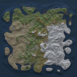 Thumbnail Rust Map: Procedural Map, Size: 4500, Seed: 93905350, 19 Monuments