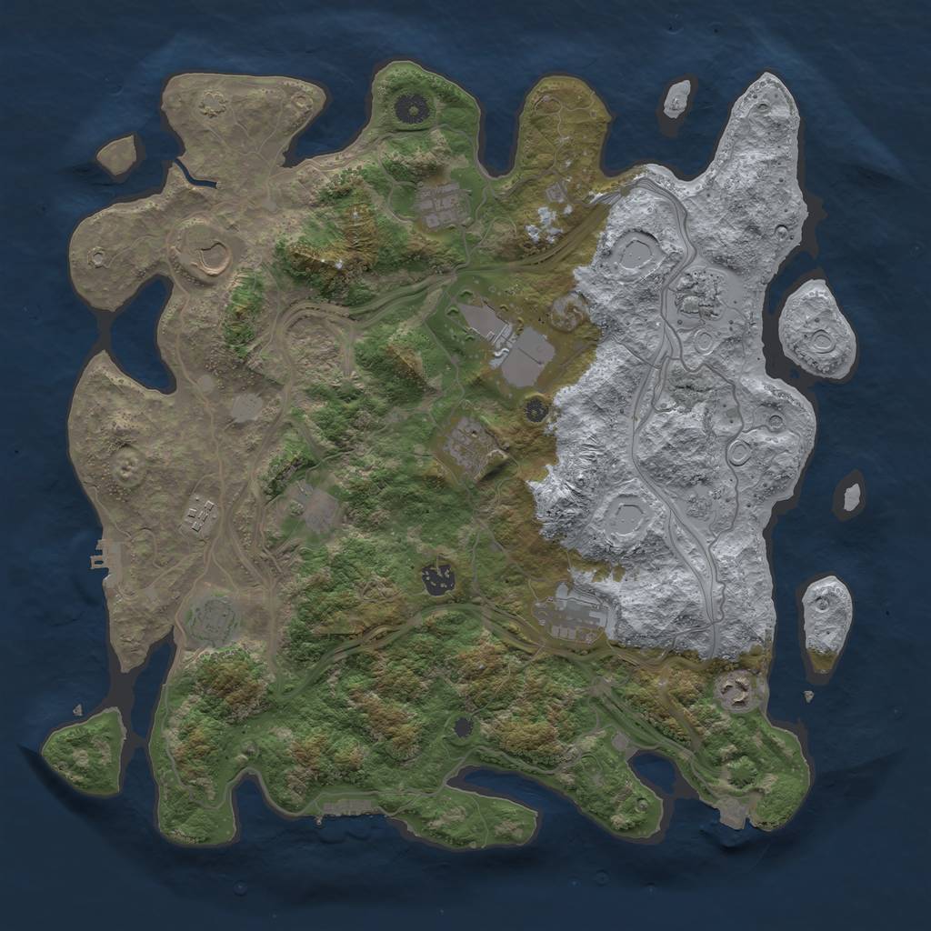 Rust Map: Procedural Map, Size: 4250, Seed: 64387824, 19 Monuments