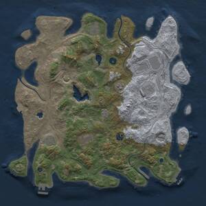 Thumbnail Rust Map: Procedural Map, Size: 4250, Seed: 64387824, 14 Monuments
