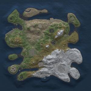 Thumbnail Rust Map: Procedural Map, Size: 3000, Seed: 2382610, 13 Monuments