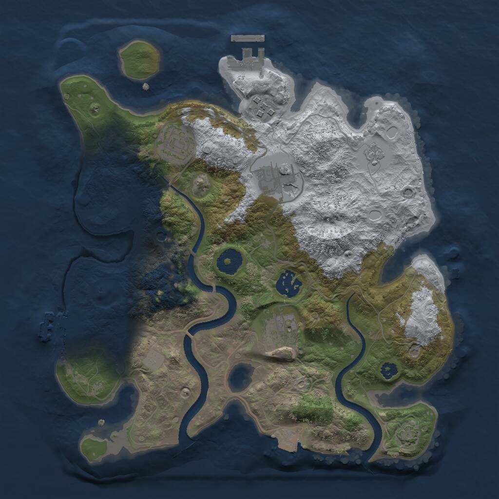 Rust Map: Procedural Map, Size: 3000, Seed: 11796, 11 Monuments