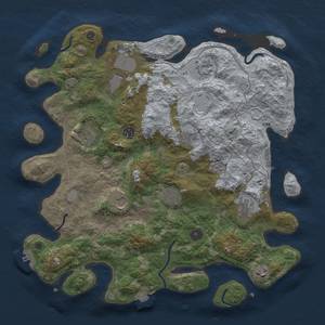 Thumbnail Rust Map: Procedural Map, Size: 4000, Seed: 14346900, 18 Monuments