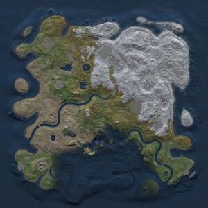Thumbnail Rust Map: Procedural Map, Size: 4000, Seed: 14346900, 15 Monuments