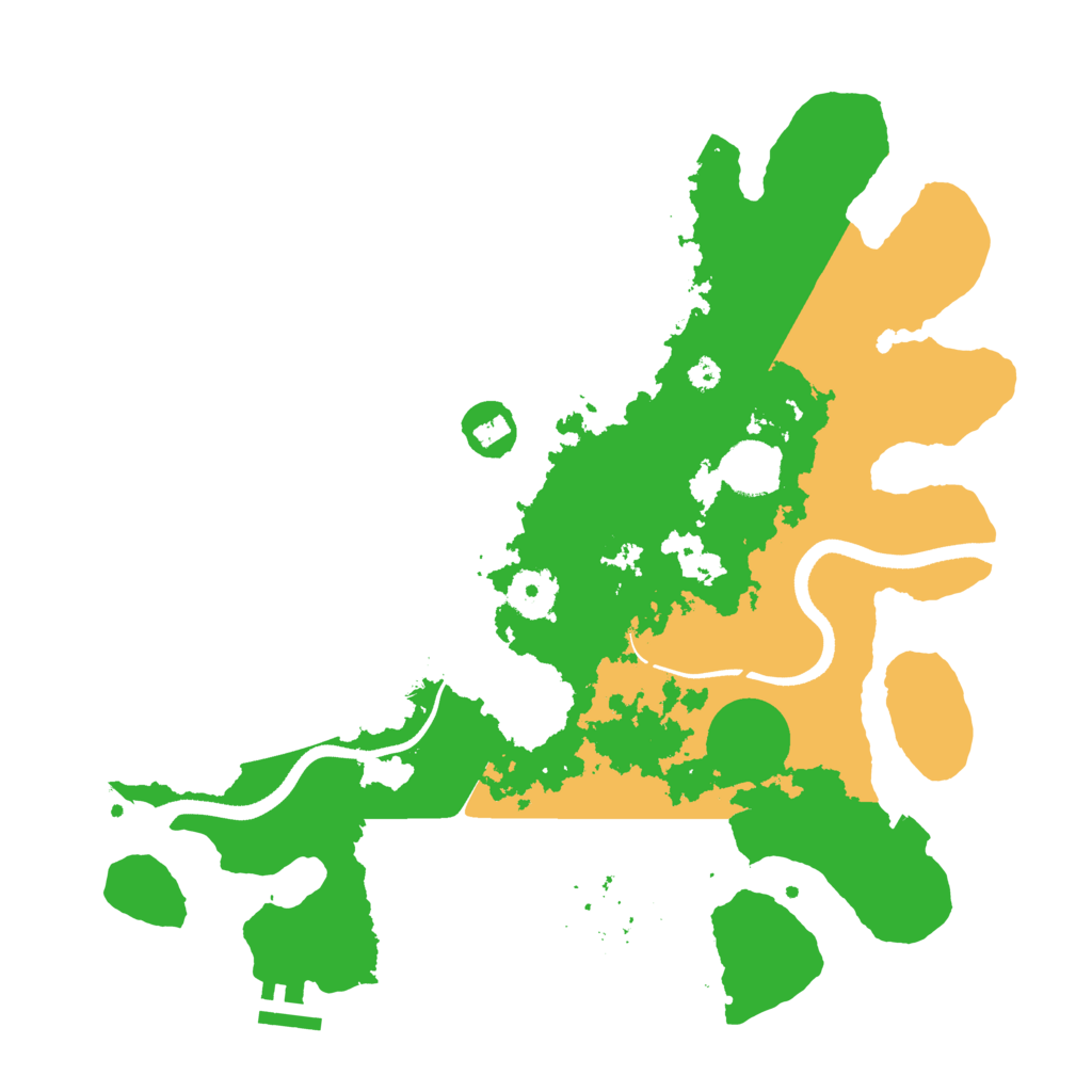 Biome Rust Map: Procedural Map, Size: 3500, Seed: 300524