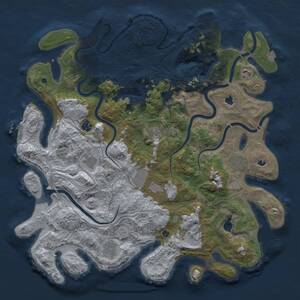 Thumbnail Rust Map: Procedural Map, Size: 4500, Seed: 863499661, 15 Monuments