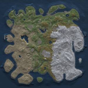 Thumbnail Rust Map: Procedural Map, Size: 4250, Seed: 10308650, 16 Monuments