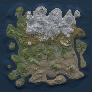 Thumbnail Rust Map: Procedural Map, Size: 3800, Seed: 21457559, 19 Monuments