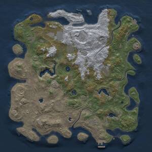 Thumbnail Rust Map: Procedural Map, Size: 4500, Seed: 26292, 17 Monuments