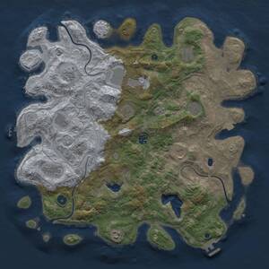 Thumbnail Rust Map: Procedural Map, Size: 4300, Seed: 10470, 17 Monuments