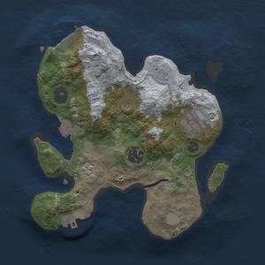 Thumbnail Rust Map: Procedural Map, Size: 2500, Seed: 1258705427, 10 Monuments