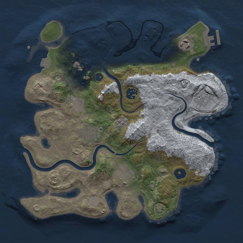 Rust Map: Procedural Map, Size: 3250, Seed: 1311, 12 Monuments