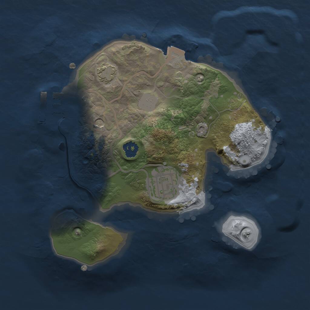 Rust Map: Procedural Map, Size: 2000, Seed: 492428847, 5 Monuments