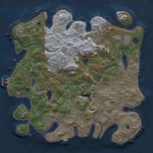 Thumbnail Rust Map: Procedural Map, Size: 4000, Seed: 9821473, 15 Monuments