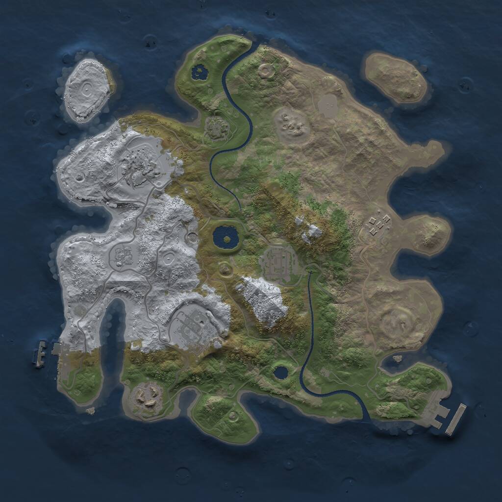 Rust Map: Procedural Map, Size: 3000, Seed: 1797800452, 11 Monuments