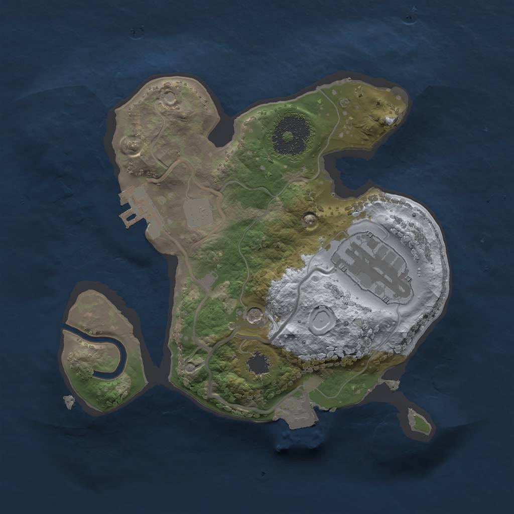 Rust Map: Procedural Map, Size: 2000, Seed: 1212121212, 6 Monuments