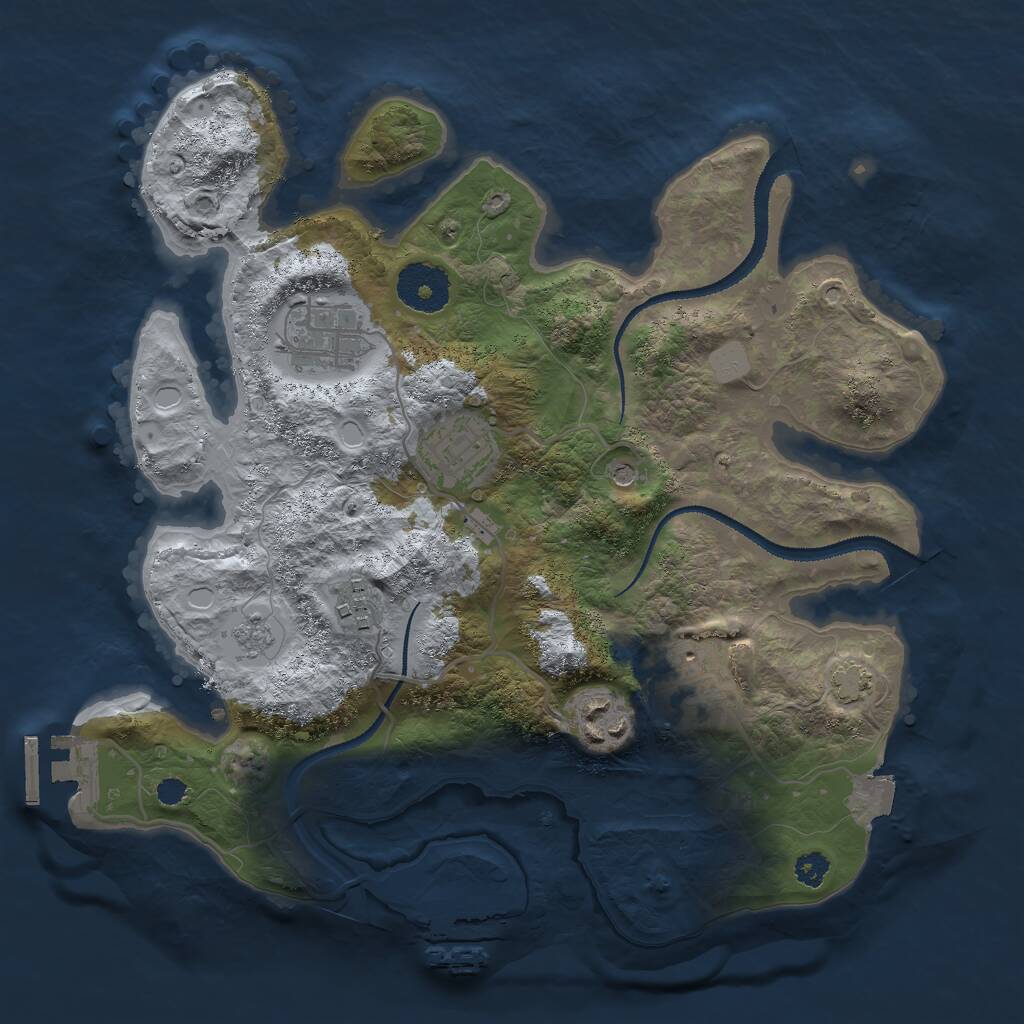 Rust Map: Procedural Map, Size: 3000, Seed: 6409531, 11 Monuments