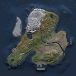 Thumbnail Rust Map: Procedural Map, Size: 2000, Seed: 19386142, 5 Monuments