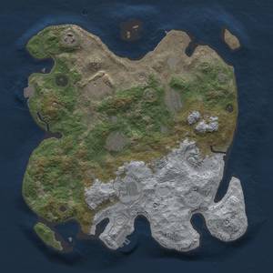 Thumbnail Rust Map: Procedural Map, Size: 3300, Seed: 1488223149, 15 Monuments