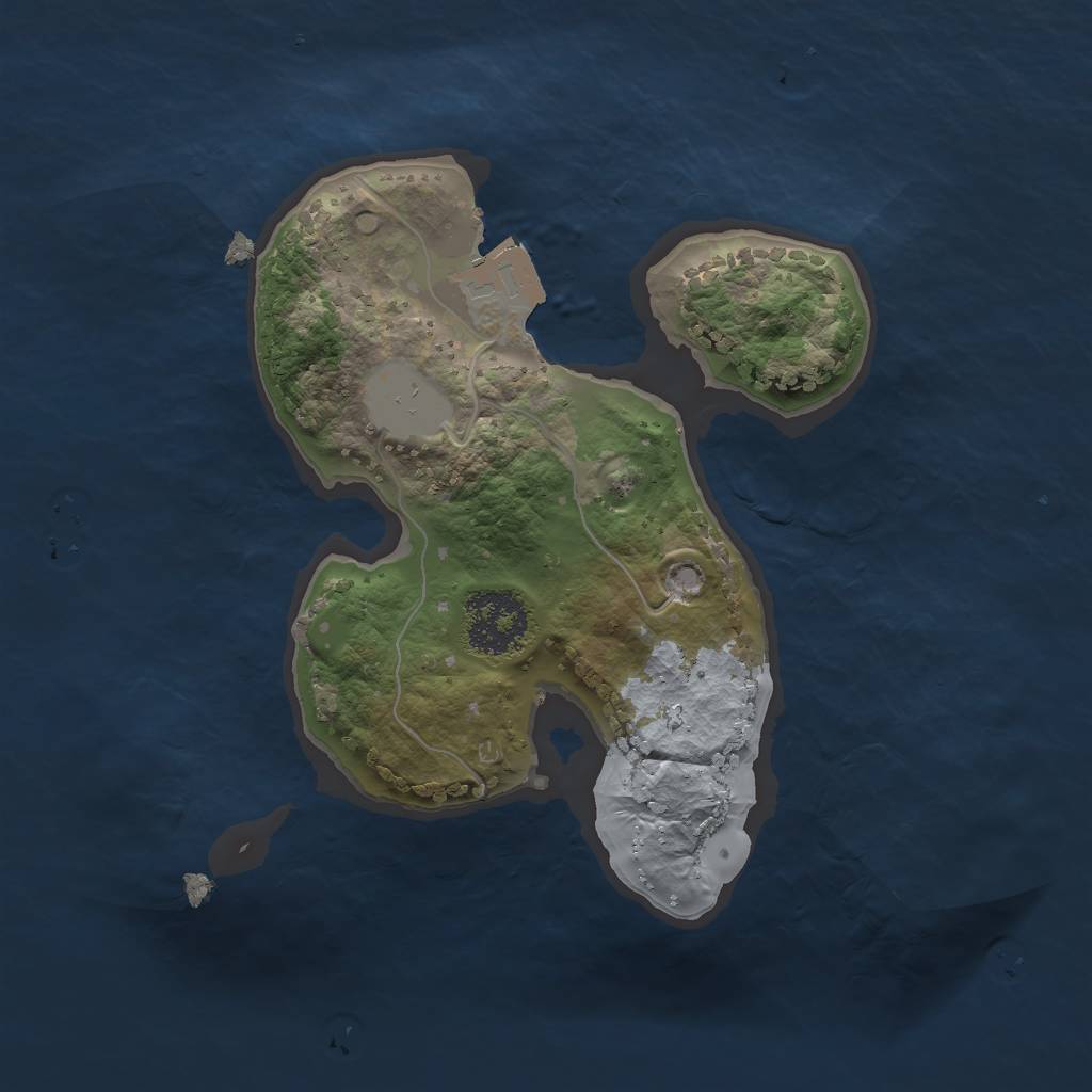 Rust Map: Procedural Map, Size: 1750, Seed: 1983083822, 3 Monuments