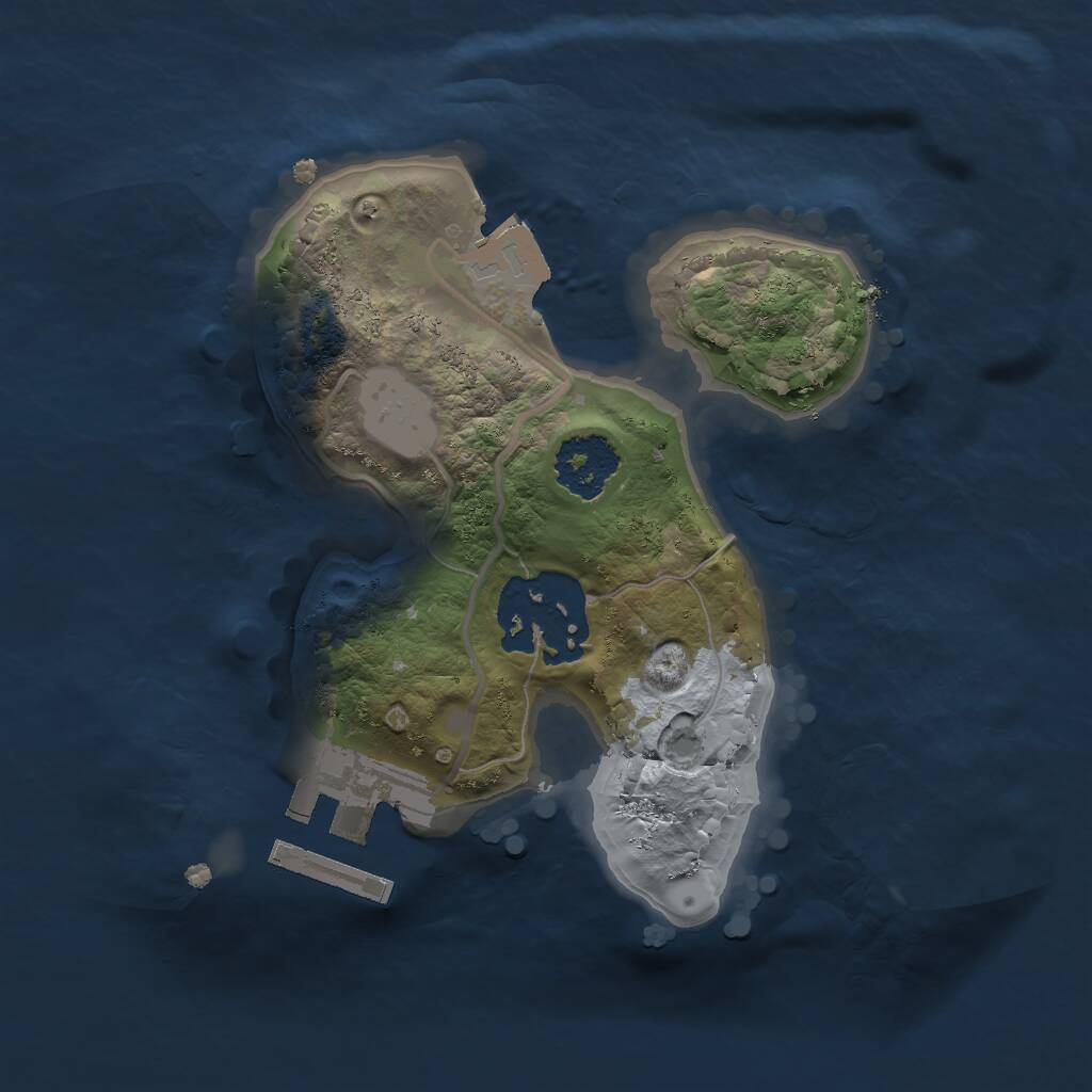 Rust Map: Procedural Map, Size: 1750, Seed: 1983083822, 3 Monuments