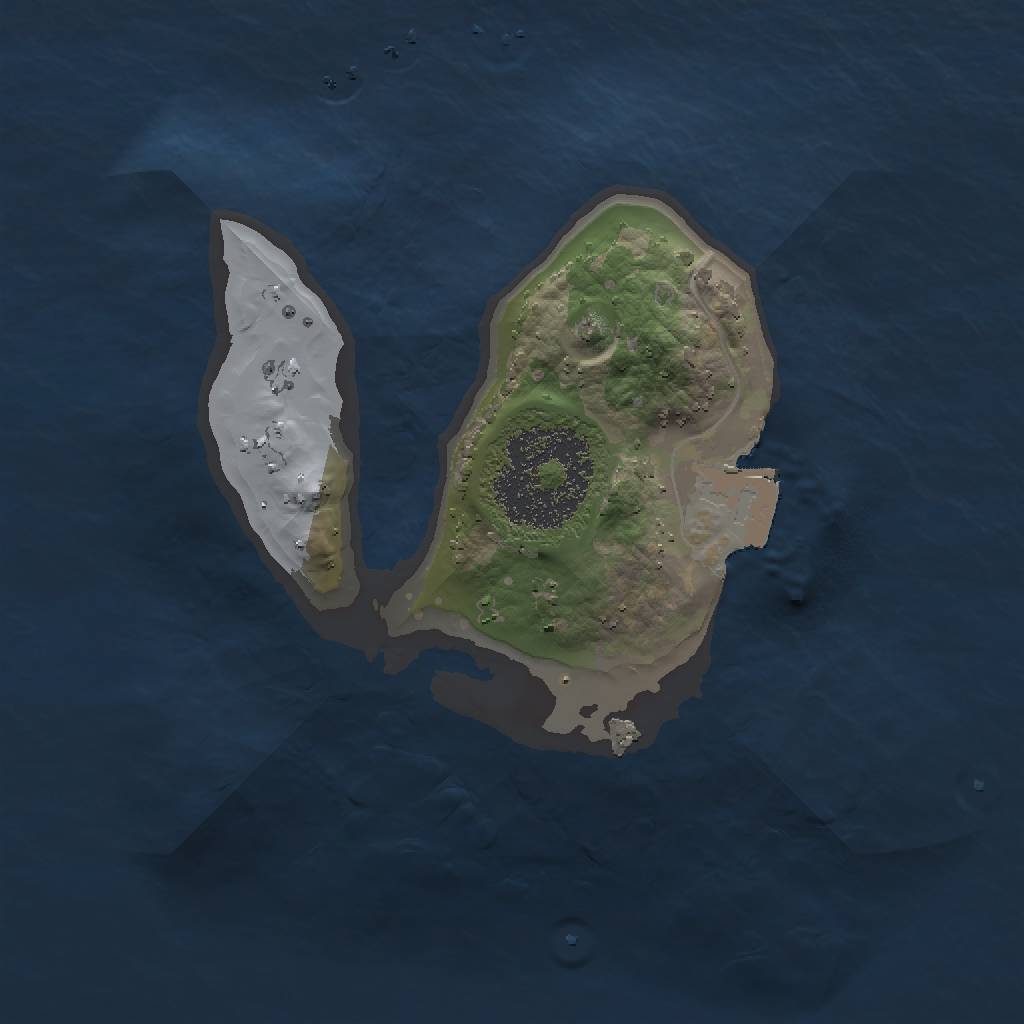 Rust Map: Procedural Map, Size: 1500, Seed: 101372707, 3 Monuments