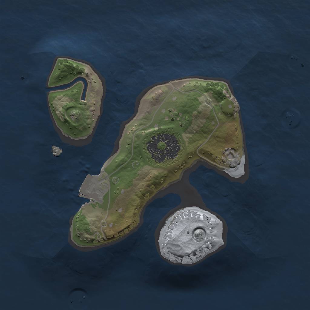 Rust Map: Procedural Map, Size: 1500, Seed: 48608741, 3 Monuments