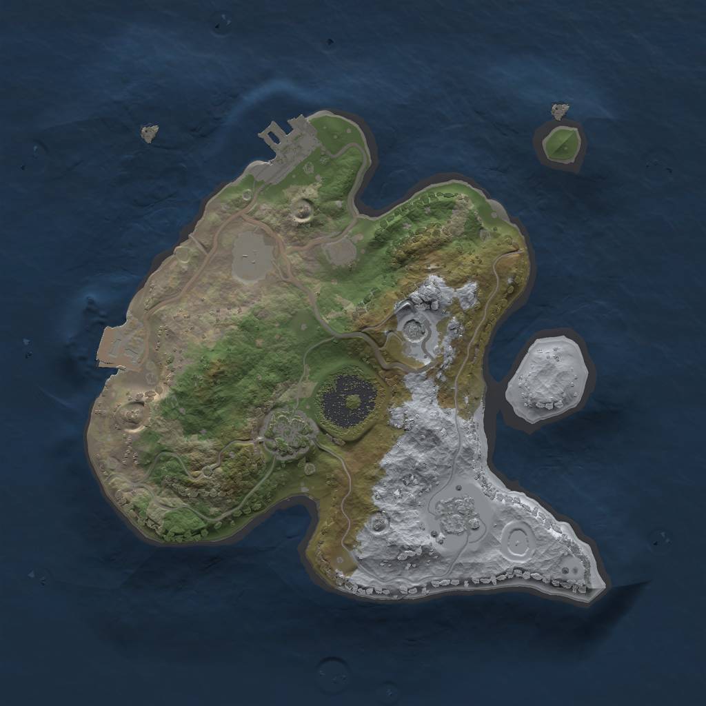 Rust Map: Procedural Map, Size: 2000, Seed: 749154930, 7 Monuments