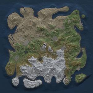 Thumbnail Rust Map: Procedural Map, Size: 4000, Seed: 45647371, 19 Monuments