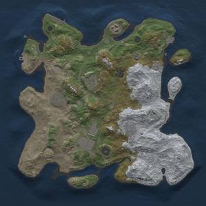 Thumbnail Rust Map: Procedural Map, Size: 3550, Seed: 1487761254, 15 Monuments