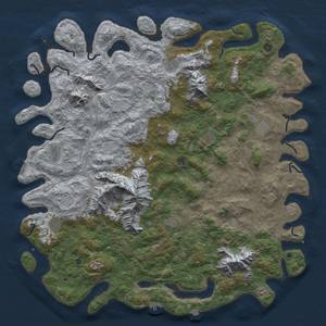 Thumbnail Rust Map: Procedural Map, Size: 6000, Seed: 1009546976, 19 Monuments