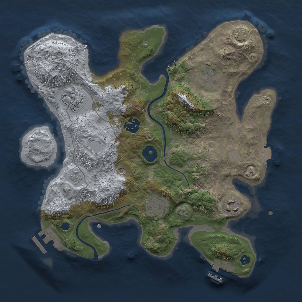 Rust Map: Procedural Map, Size: 3000, Seed: 7942301, 11 Monuments