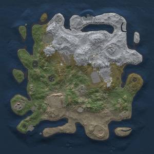 Thumbnail Rust Map: Procedural Map, Size: 3500, Seed: 1765418338, 16 Monuments