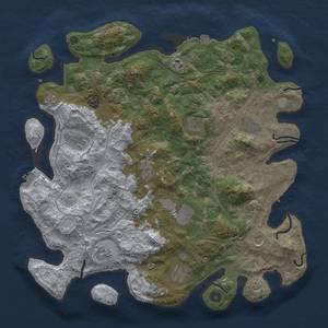 Thumbnail Rust Map: Procedural Map, Size: 4300, Seed: 906003146, 19 Monuments