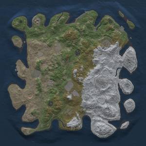 Thumbnail Rust Map: Procedural Map, Size: 4000, Seed: 1343320595, 18 Monuments