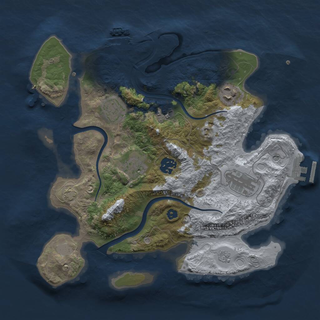 Rust Map: Procedural Map, Size: 3000, Seed: 4960, 12 Monuments