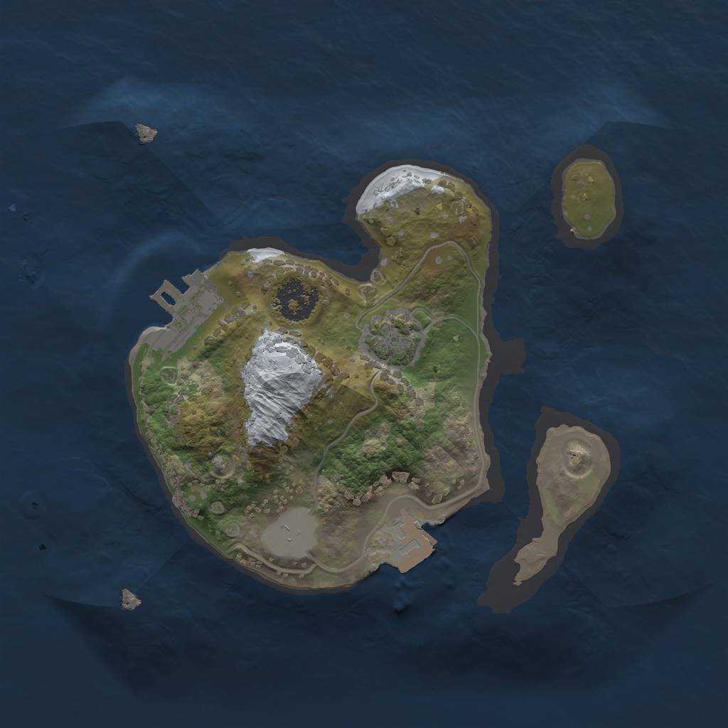 Rust Map: Procedural Map, Size: 1800, Seed: 1876884601, 5 Monuments