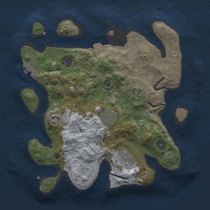 Thumbnail Rust Map: Procedural Map, Size: 3000, Seed: 1722079725, 12 Monuments