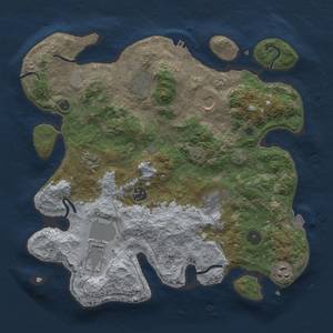 Thumbnail Rust Map: Procedural Map, Size: 3500, Seed: 1430163541, 14 Monuments