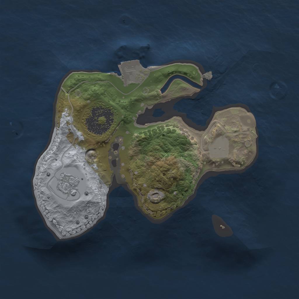 Rust Map: Procedural Map, Size: 1600, Seed: 1939973224, 4 Monuments